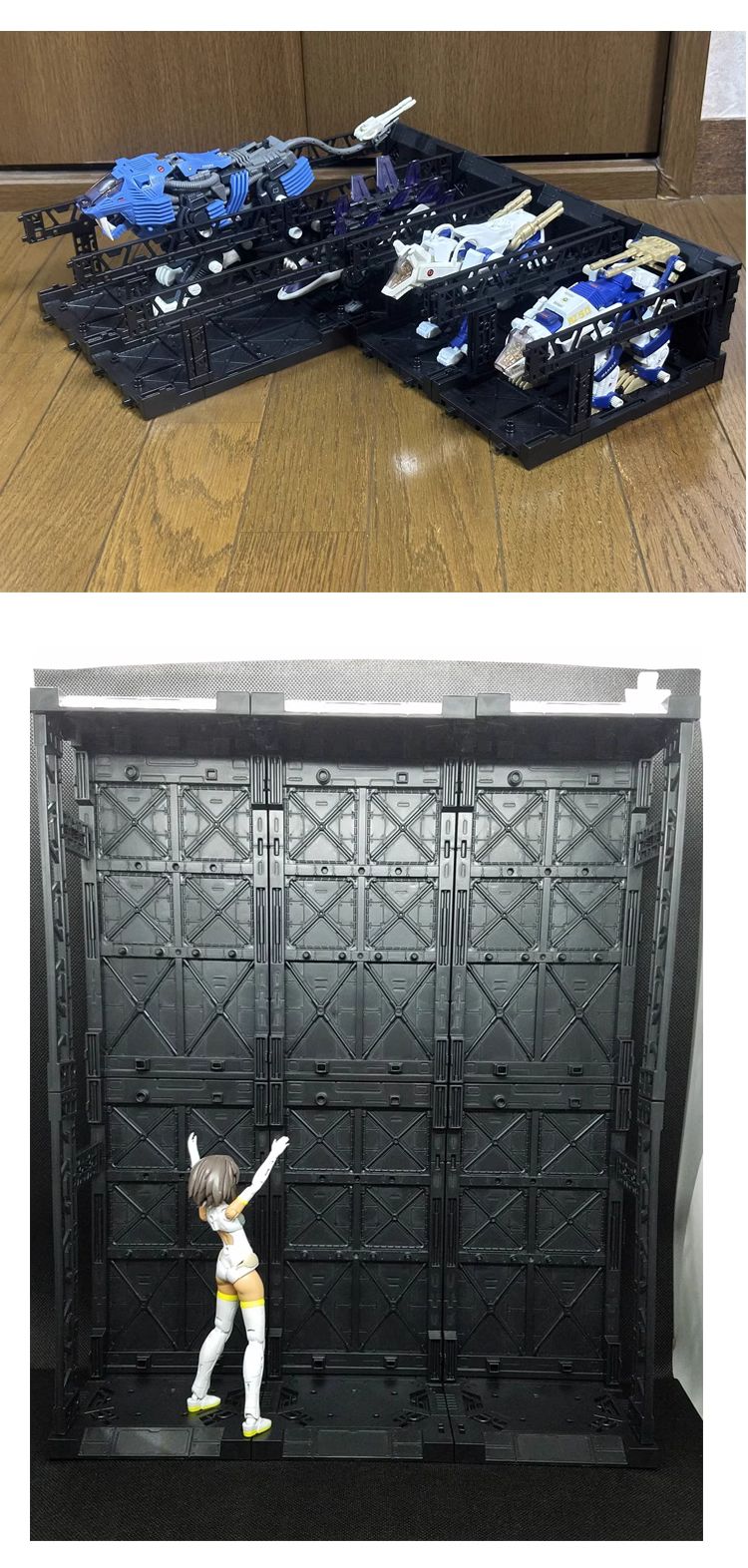 Yamadakagaku Connectable Display Base For Figures - Black Polystyrene, Model Display Case, Made In Japan